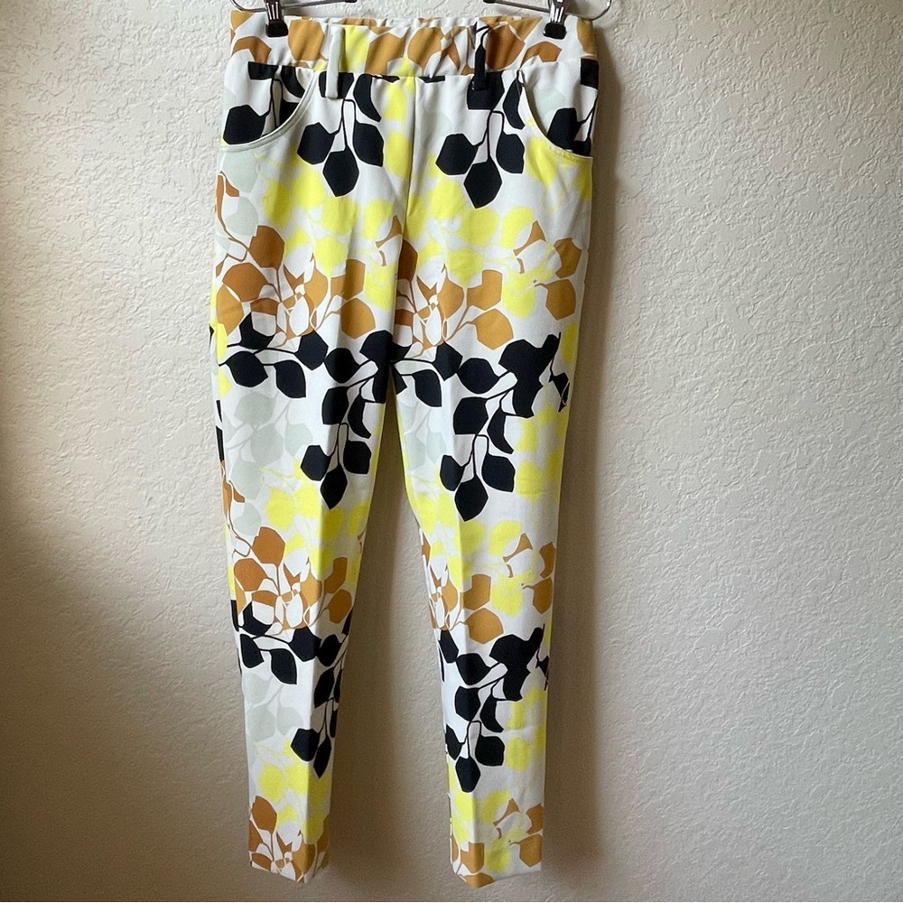 Marbella Slim Pants Yellow Brown and Black